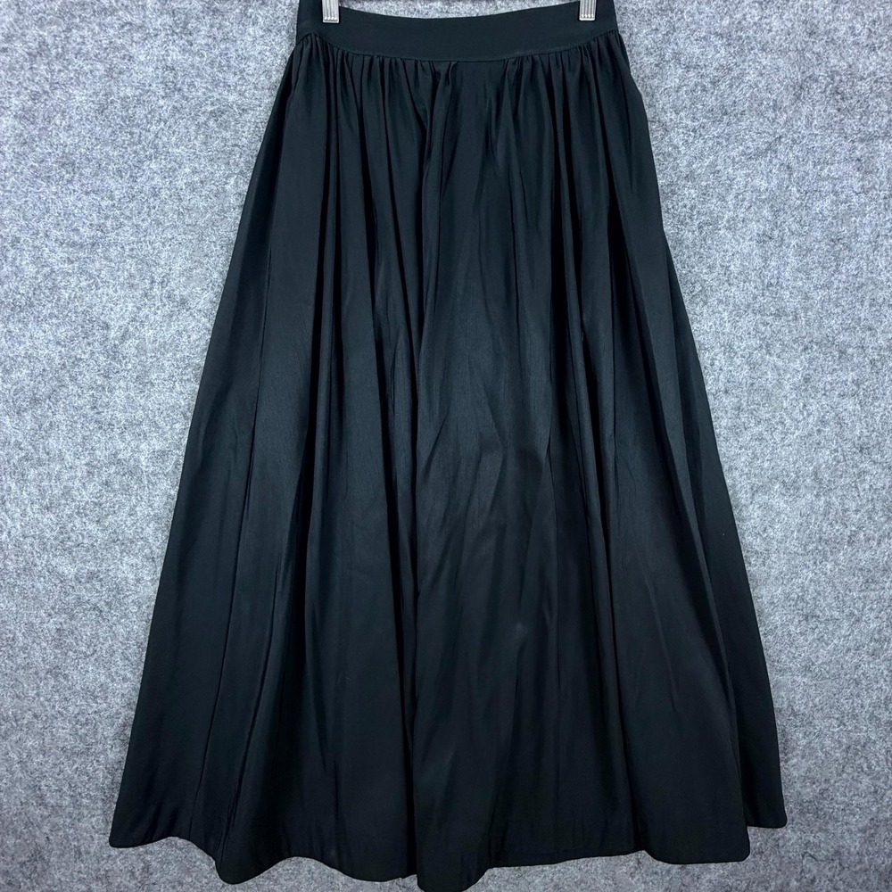 A New Day Skirt Womens Small Black Pleated Career Formal Flowy Neutral